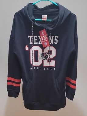 Houston Texans '02 Football Hoodie - Navy with Red Stripes